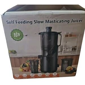 Cold Press Juicer, Amumu Slow Masticating Machine Large Feed Chute 250 Watt